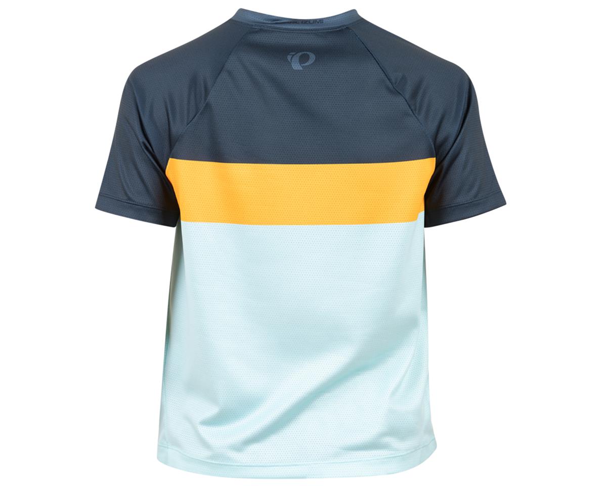 Pearl Izumi Junior Summit Short Sleeve MTB Jersey - Navy - Sundance Stripe