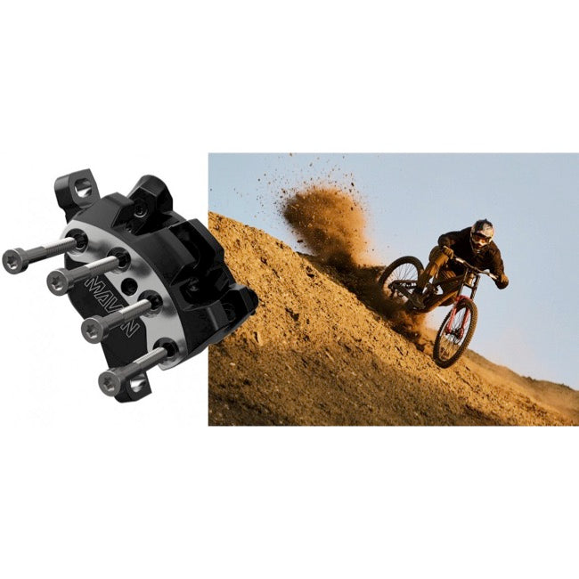 SRAM Maven Ultimate Stealth 4-Piston Disc Brake and Lever - Front - Black-Silver