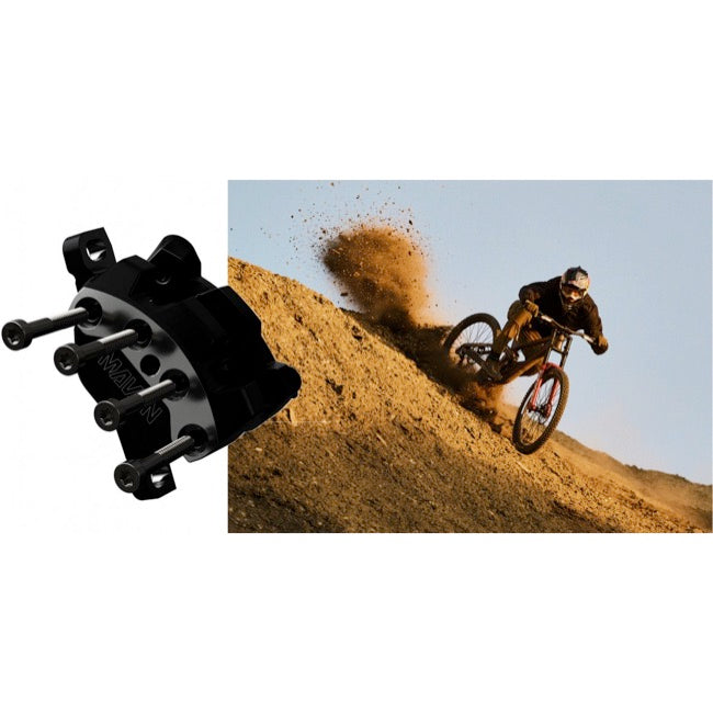 SRAM Maven Bronze Stealth 4-Piston Disc Brake and Lever - Rear - Dark Polar