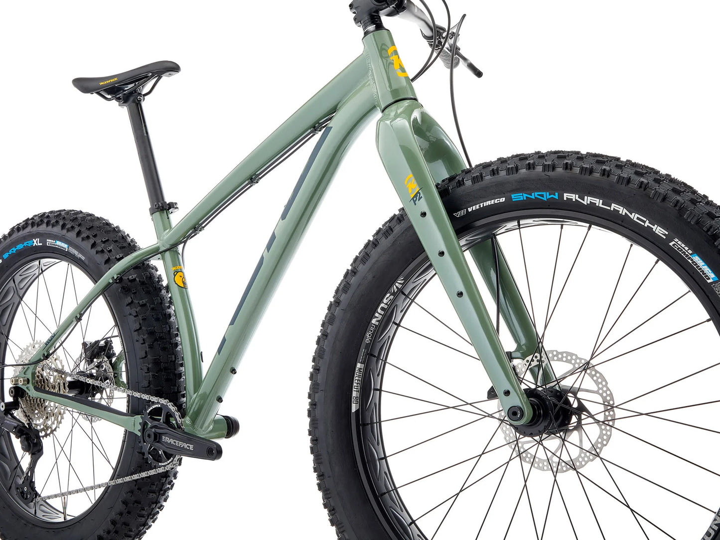 Kona Woo 26 Fat Bike - Metallic Green - 2025