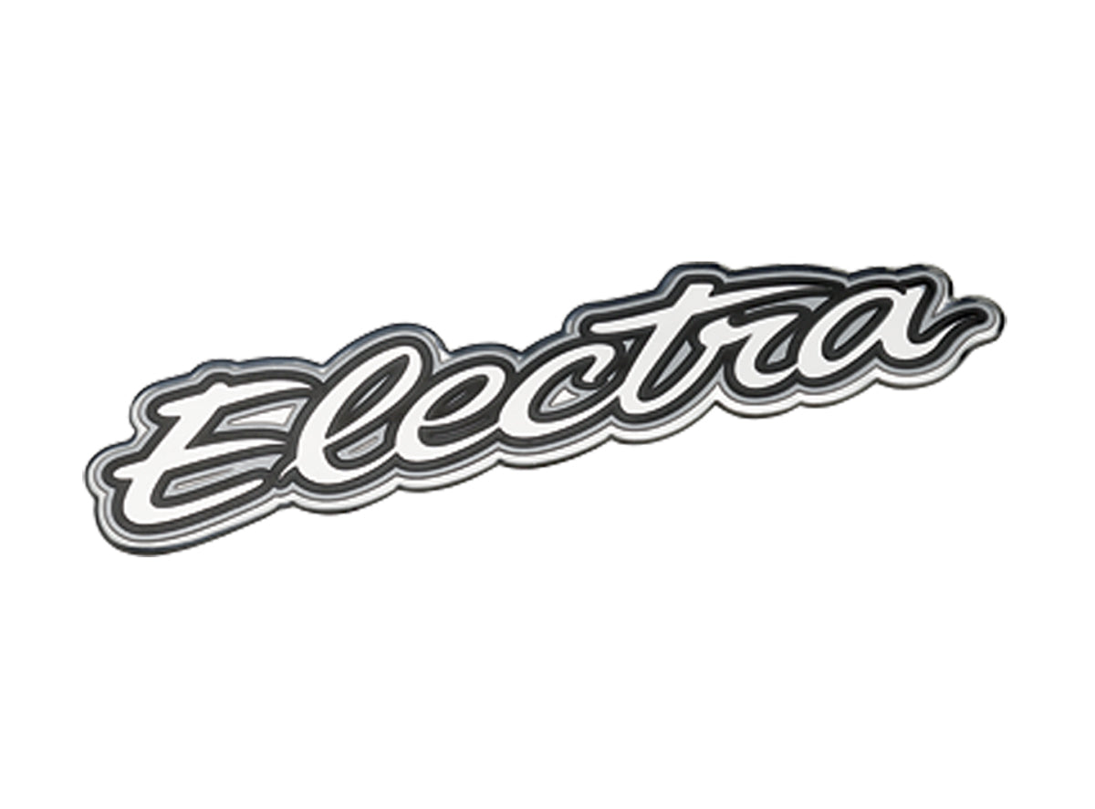 Electra Script Metal Chainguard Badge