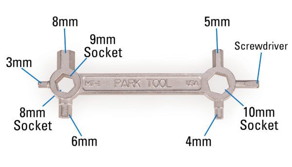Park Tool Multi-Tool MT-1 - Silver