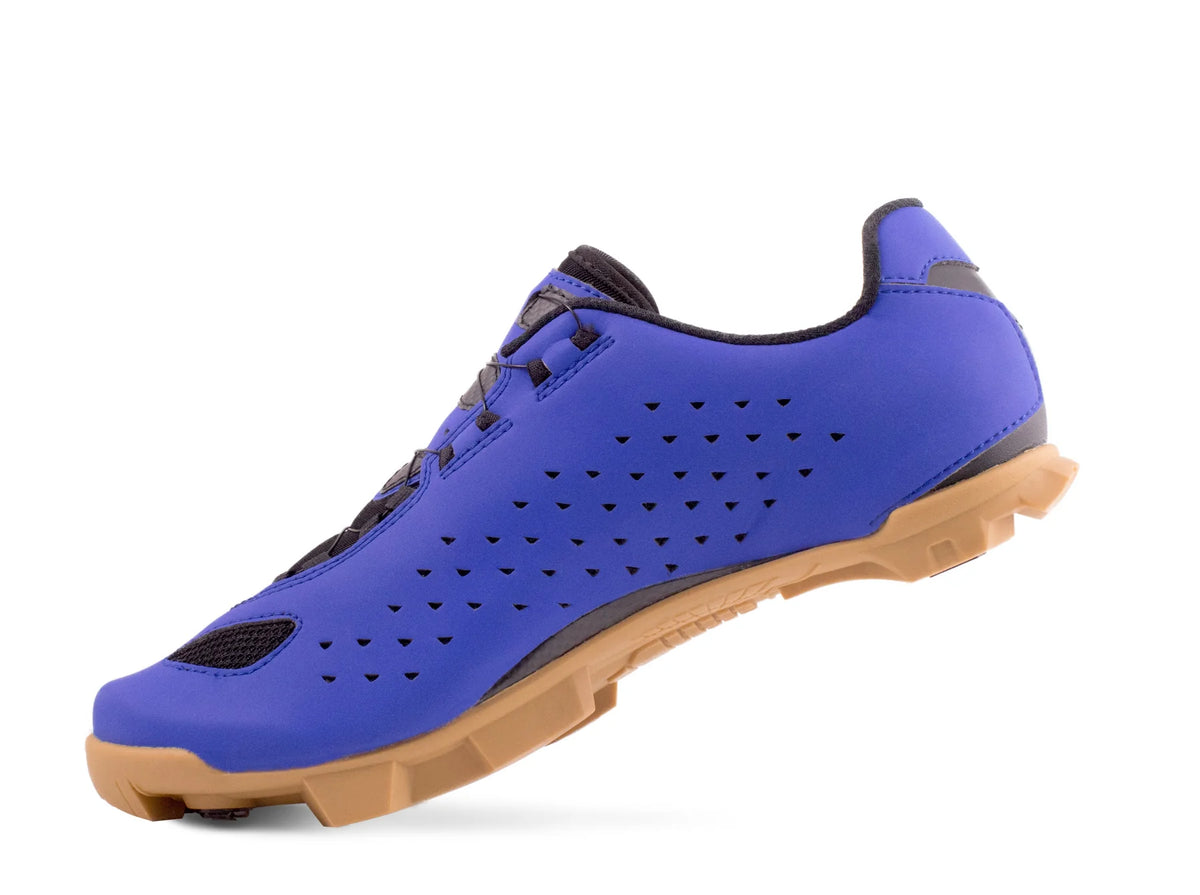 Lake MX219 MTB Shoe - Wide - Strong Blue-Gold