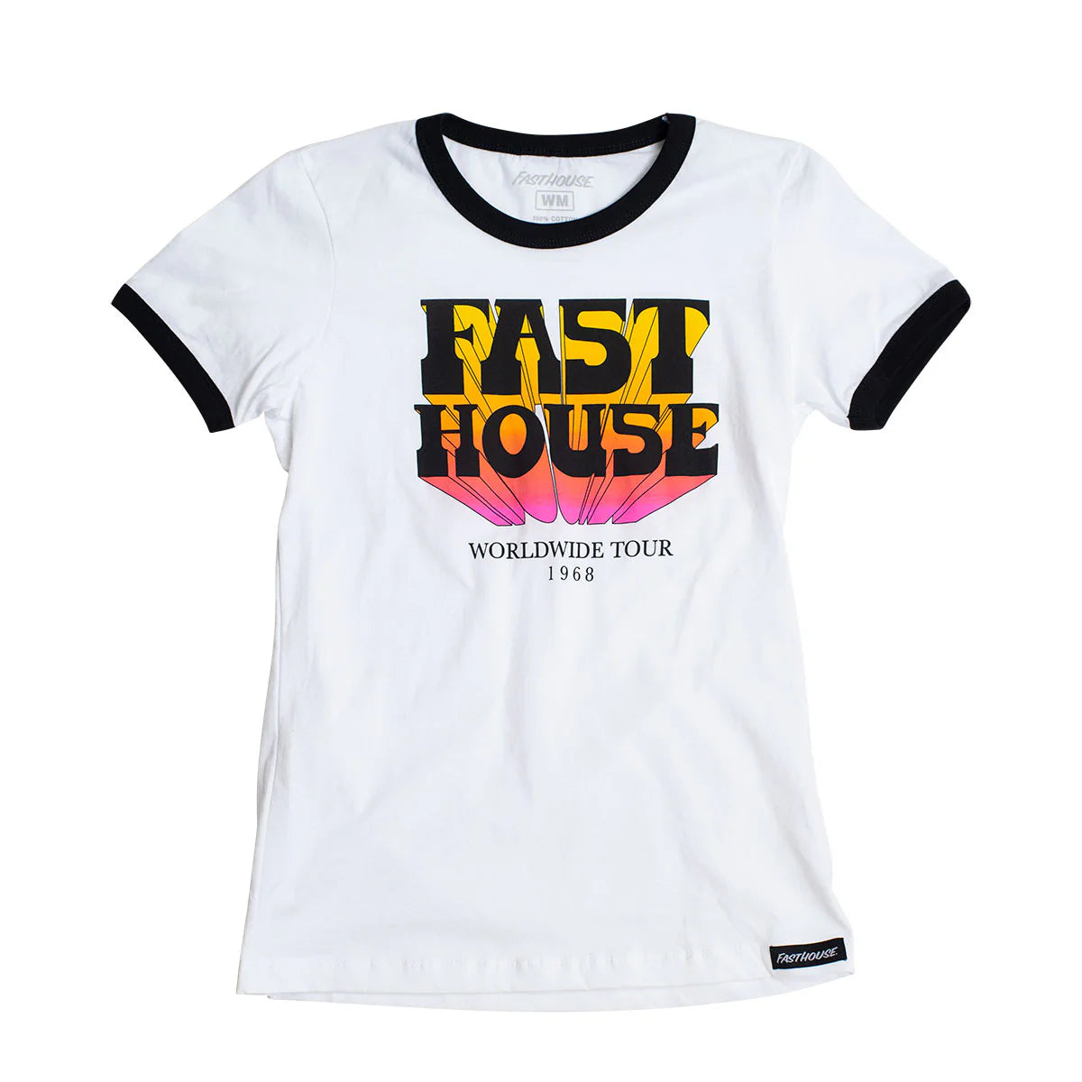 Fasthouse Morrison Ringer Tee - Womens - White-Black