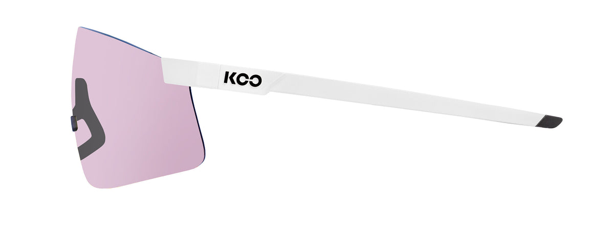 Koo Nova Sunglasses - White Matt-Photocromic Pink