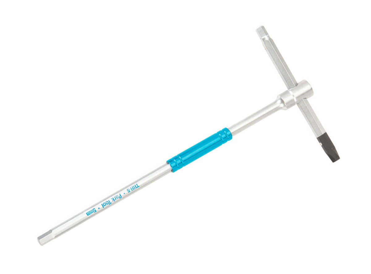 Park Tool Sliding T-Handle Hex Wrench THH-5 Silver - Blue 5mm