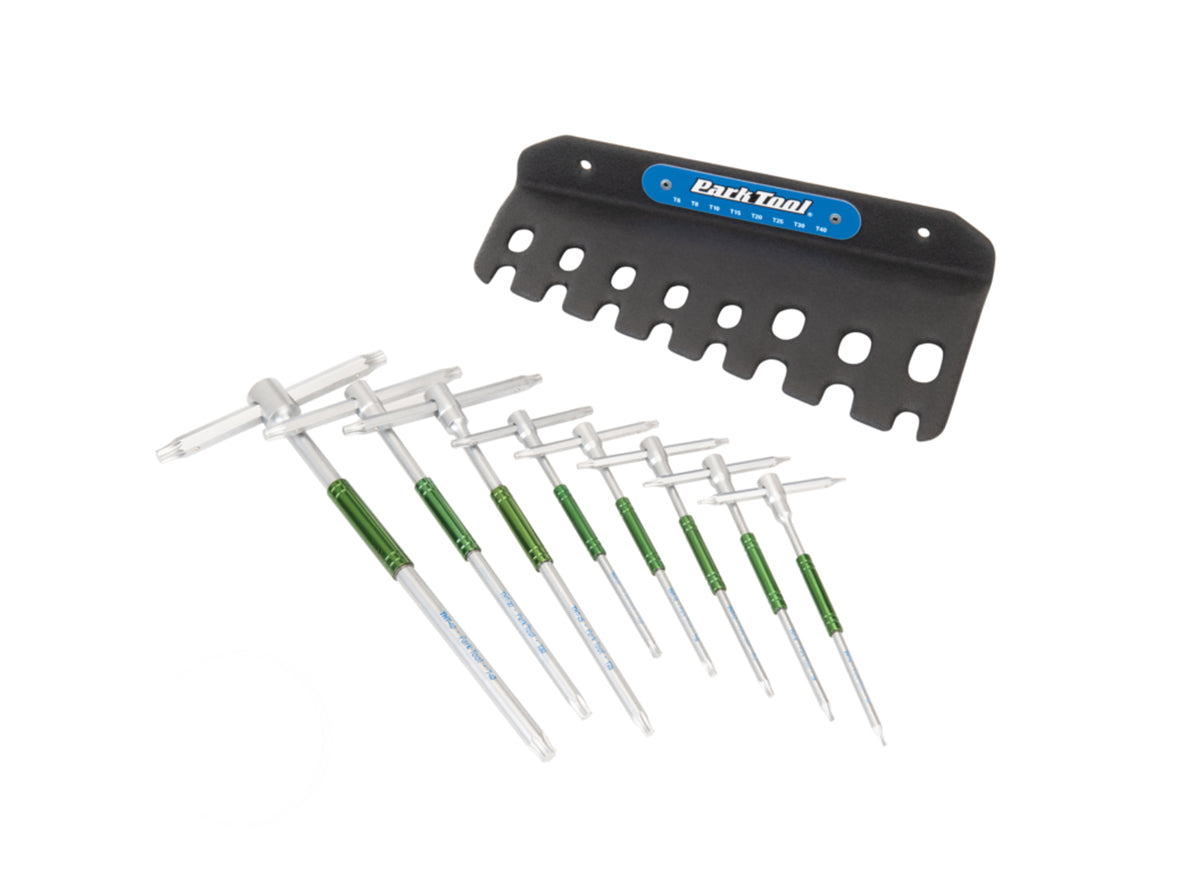 Park Tool THT-1 Sliding T-Handle Star-Shaped Torx Wrench Set Green - Silver Each