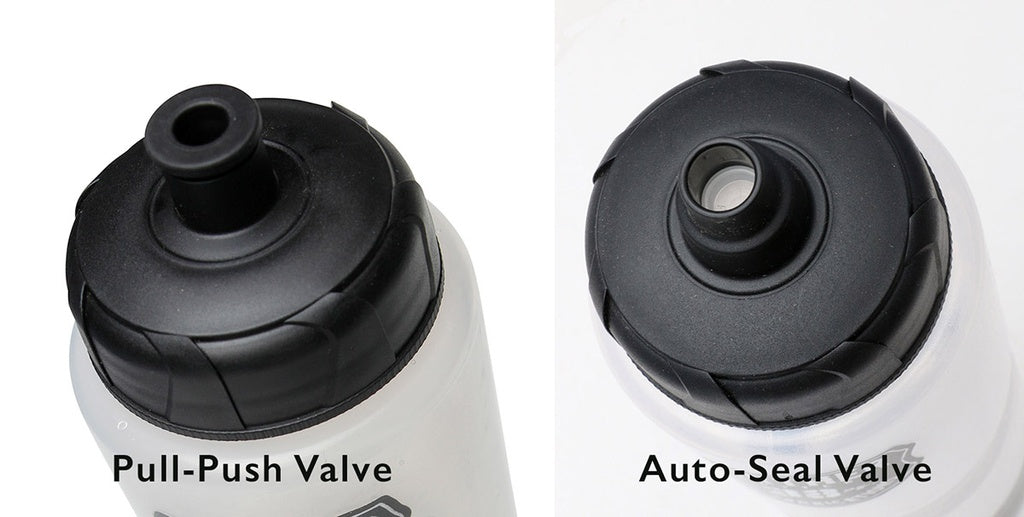 Soma Further Auto Valve Water Bottle - 36oz - Frosted Clear-Black