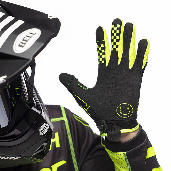 Fasthouse Speed Style Riot Glove - Youth - Black-Hi Viz