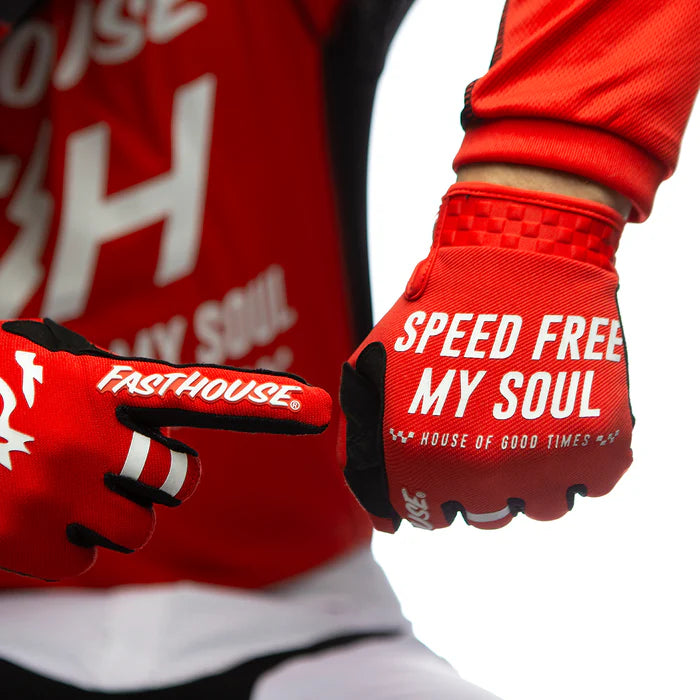 Fasthouse Speed Style Slammer Glove - Youth - Red