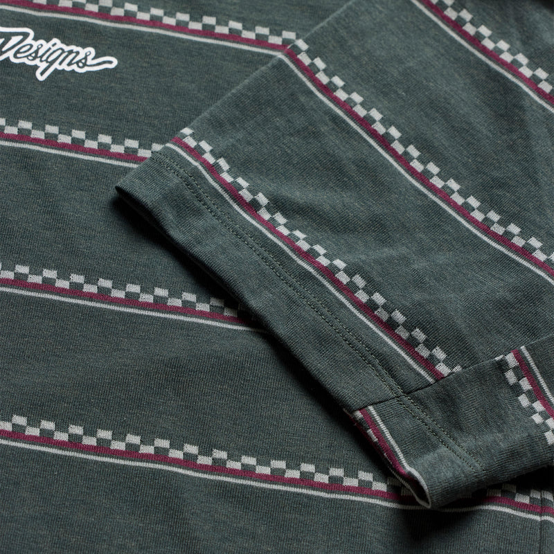Troy Lee Designs Skyline Short Sleeve Ride Tee - Checked Out - Dark Forest