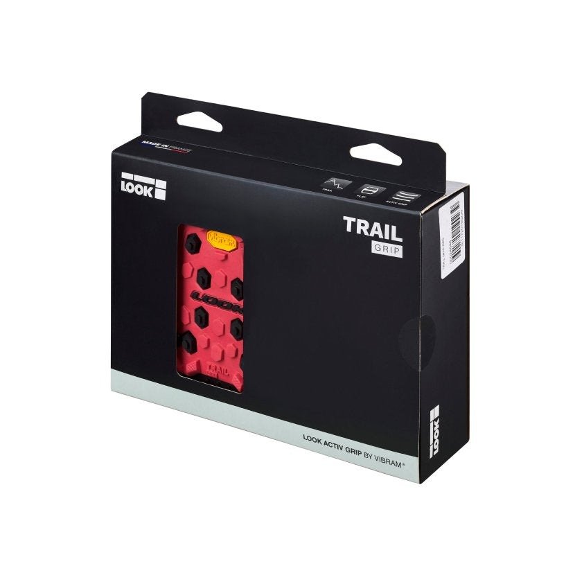 Look GEO Trail Grip Platform Pedals - Red