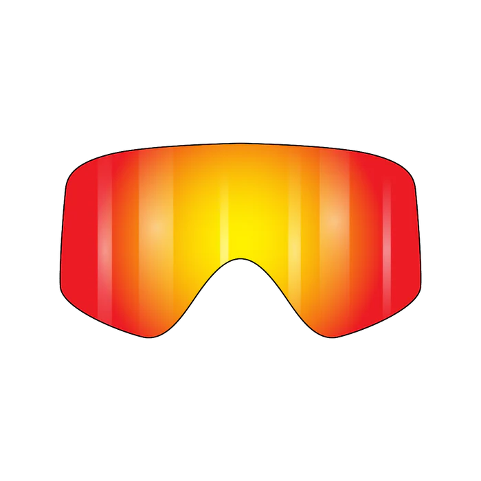 Fasthouse VonZipper Porkchop Spare Injected Goggle Lens - Clear Chrome Orange