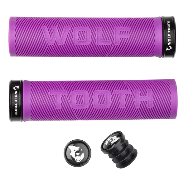 Wolf Tooth Components Echo Lock-On MTB Grips – Purple