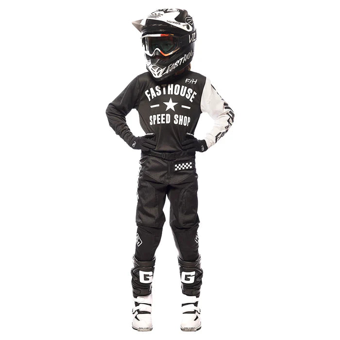 Fasthouse Carbon Jersey - Youth - Black-White