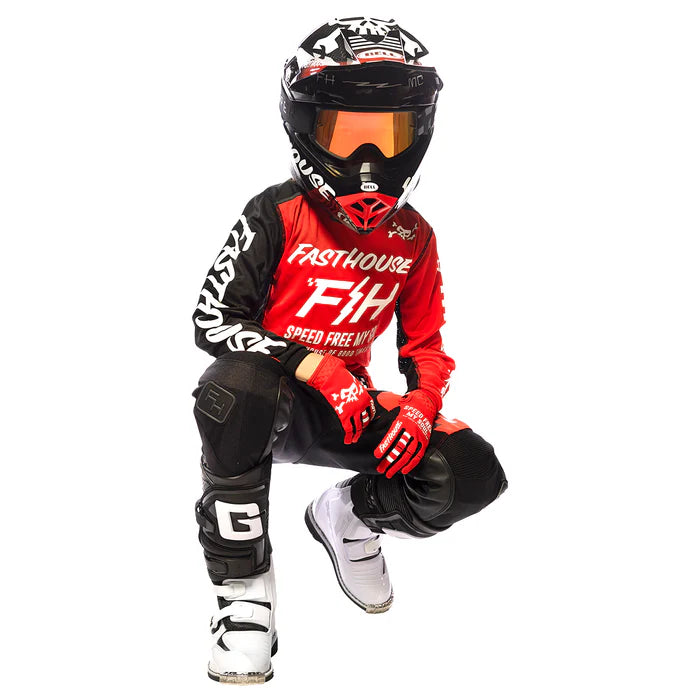 Fasthouse Grindhouse Slammer Jersey - Youth - Red-Black