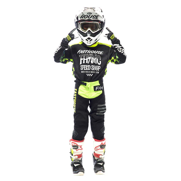 Fasthouse Speed Style Pant - Youth - High Viz-Black