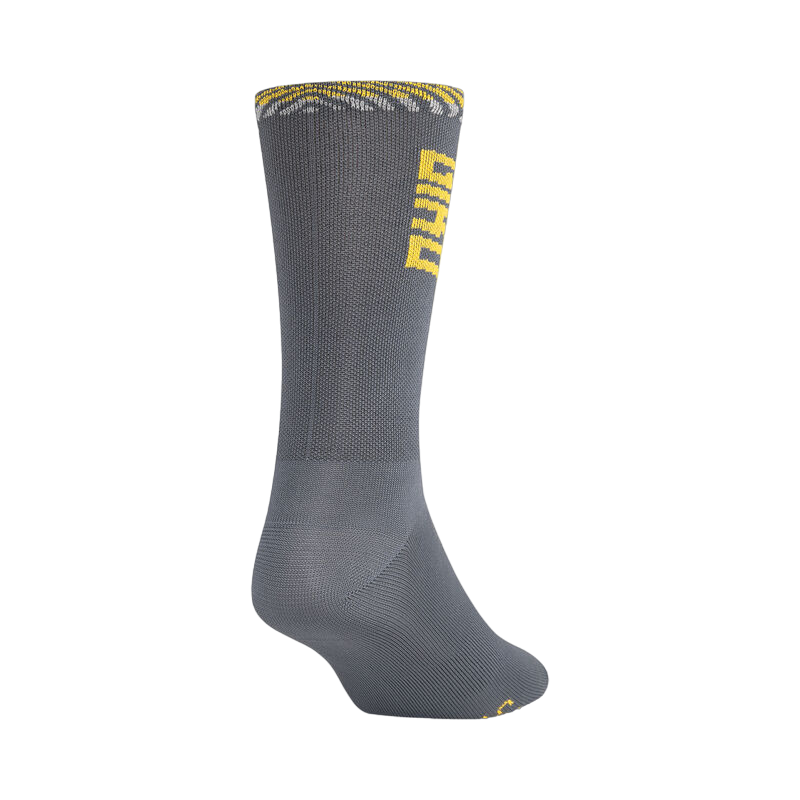 Giro Comp Racer 6" High Rise Sock - Dark Shark-Spectra Yellow