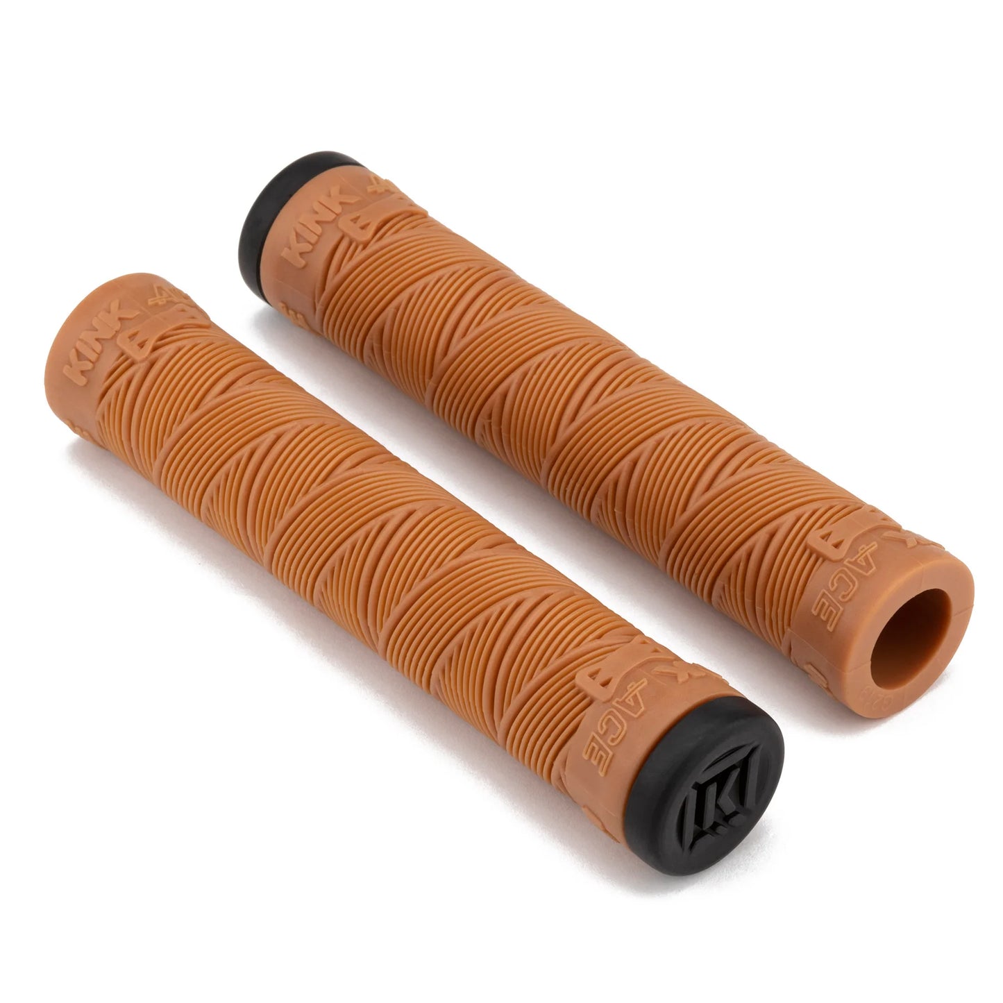 Kink BMX Ace Flangless Grips with Bar Ends - Gum