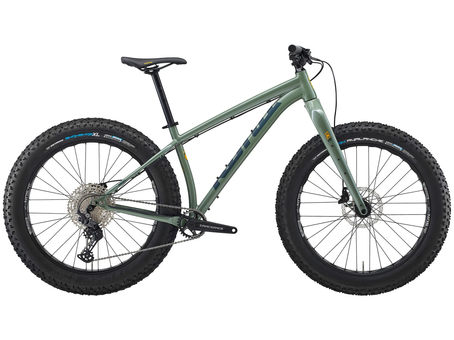 Kona Woo 26 Fat Bike - Metallic Green - 2025