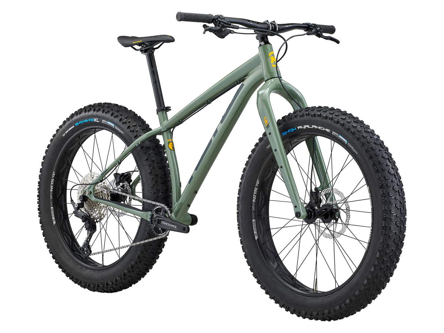 Kona Woo 26 Fat Bike - Metallic Green - 2025