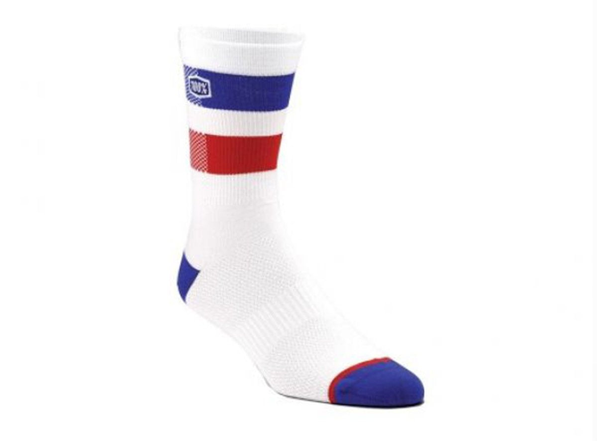 100% FLOW Performance Sock - White White Large/X-Large