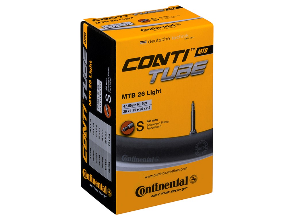Continental 26" MTB Light Tube 1.75 - 2.5" 42mm - Presta