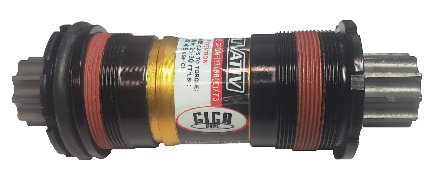 Truvativ Gigapipe DH Bottom Bracket - OEM Black 68/73x113mm