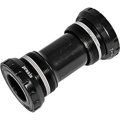 PraxisWorks Road Stainless Bottom Bracket Black 68/73mm
