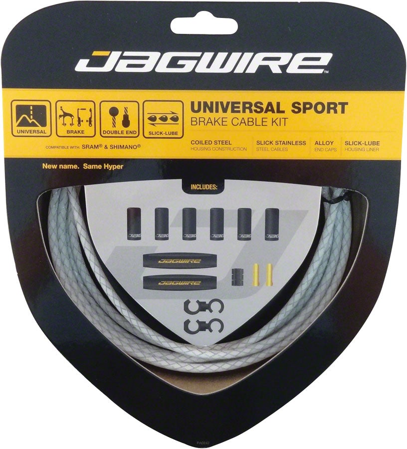 Jagwire Universal Sport Brake Cable Kit - Braid White Braid White