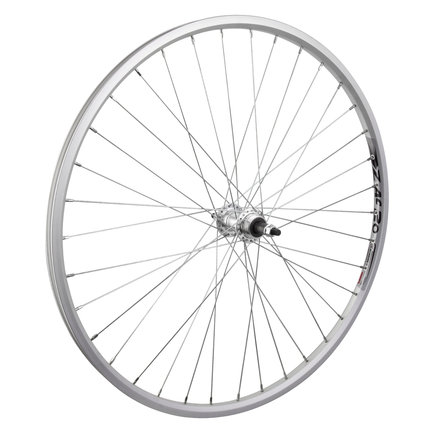 CBO Generic 26" x 1 3/8 5/6/7 Spd Alloy Wheel - Rear Silver Bolt-On