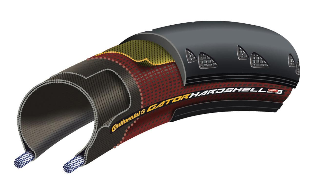 Continental Gator Hardshell 700c Wire Road Tire - Black Black 23c