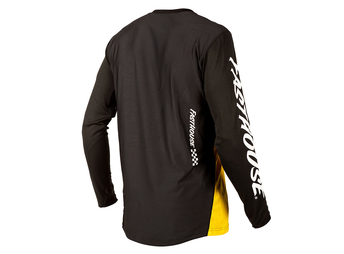 Fasthouse Alloy Kilo Long Sleeve MTB Jersey - Youth - Black-Yellow