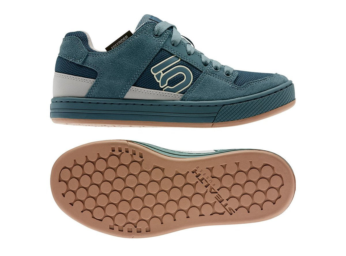 Five Ten Freerider Flat Pedal Shoe - Womens - Sand-Wild Teal-Sand - 2021 Sand - Wild Teal - Sand US 8