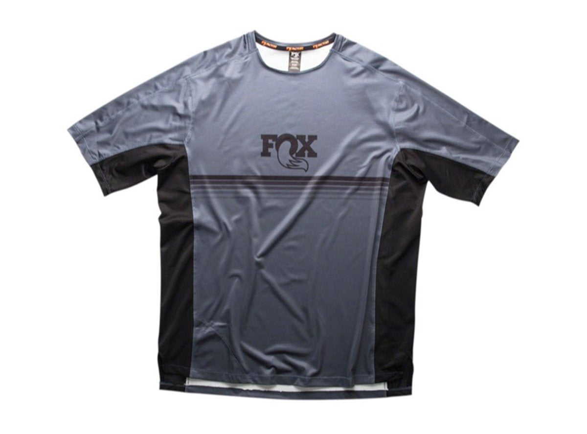 Fox Factory High Tail Short Sleeve MTB Jersey - Dark Gray - 2021 Dark Gray Small