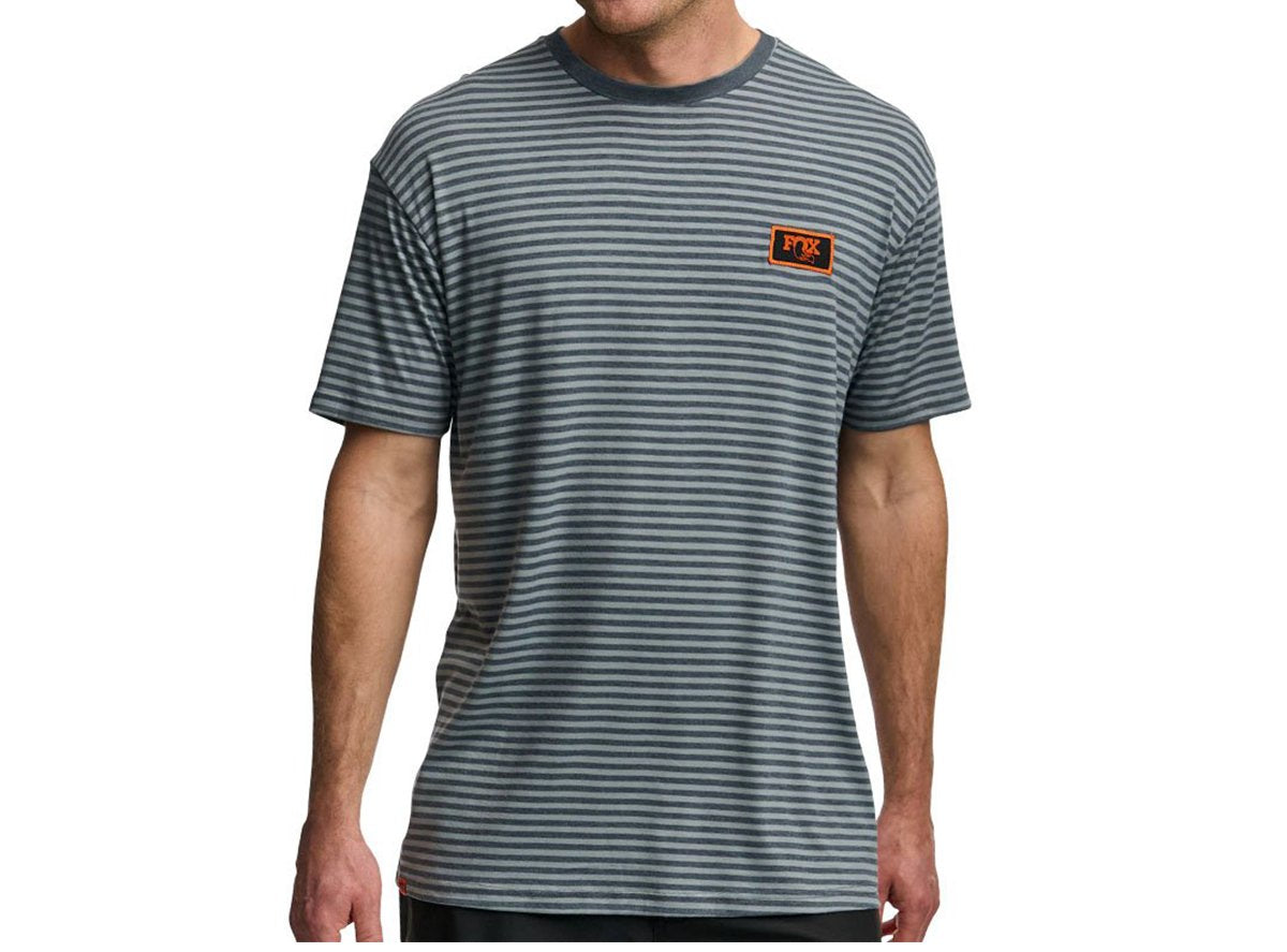 Fox Factory Striped Short Sleeve Tee - Black - 2021 Black Small