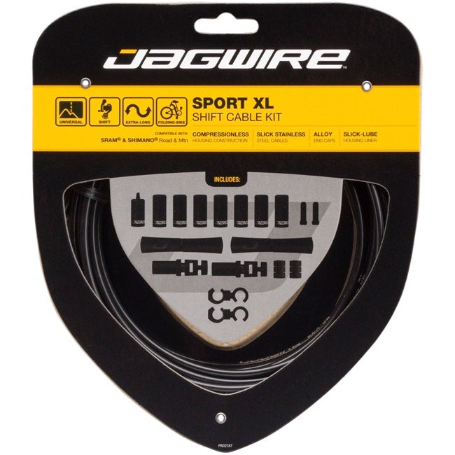 Jagwire Sport XL Shift Cable Kit - SRAM Shimano - Black Black