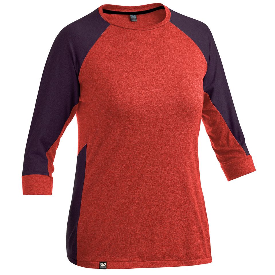 Kaden Apparel Gryla 3/4 Sleeve MTB Jersey - Womens - Dark Persimmon-Plum Dark Persimmon - Plum X-Small