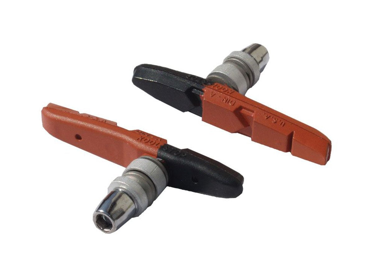 Kool Stop Thinline MTB V-Brake Pads - Black-Salmon Black - Salmon Dual Compound