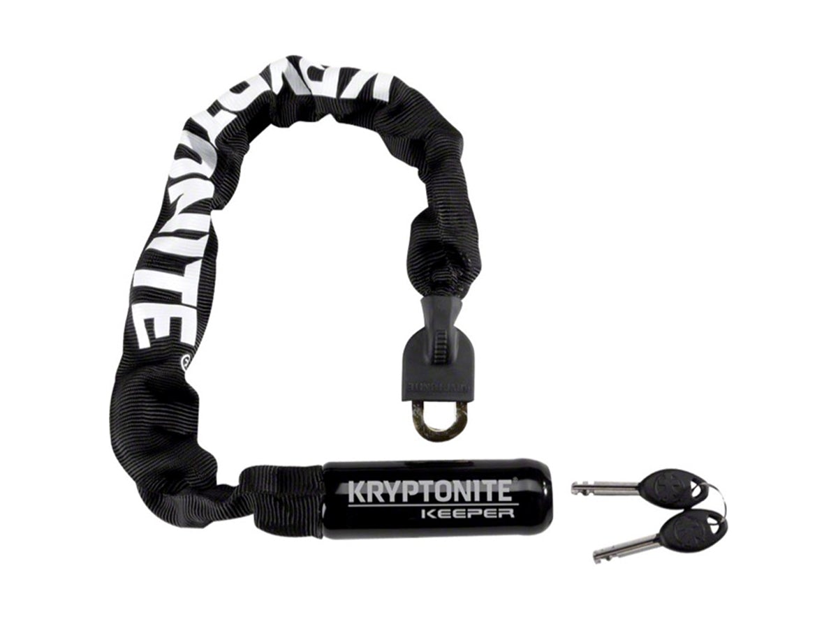 Kryptonite Keeper 712 Chain Lock - Keyed - Black Black 3.93'