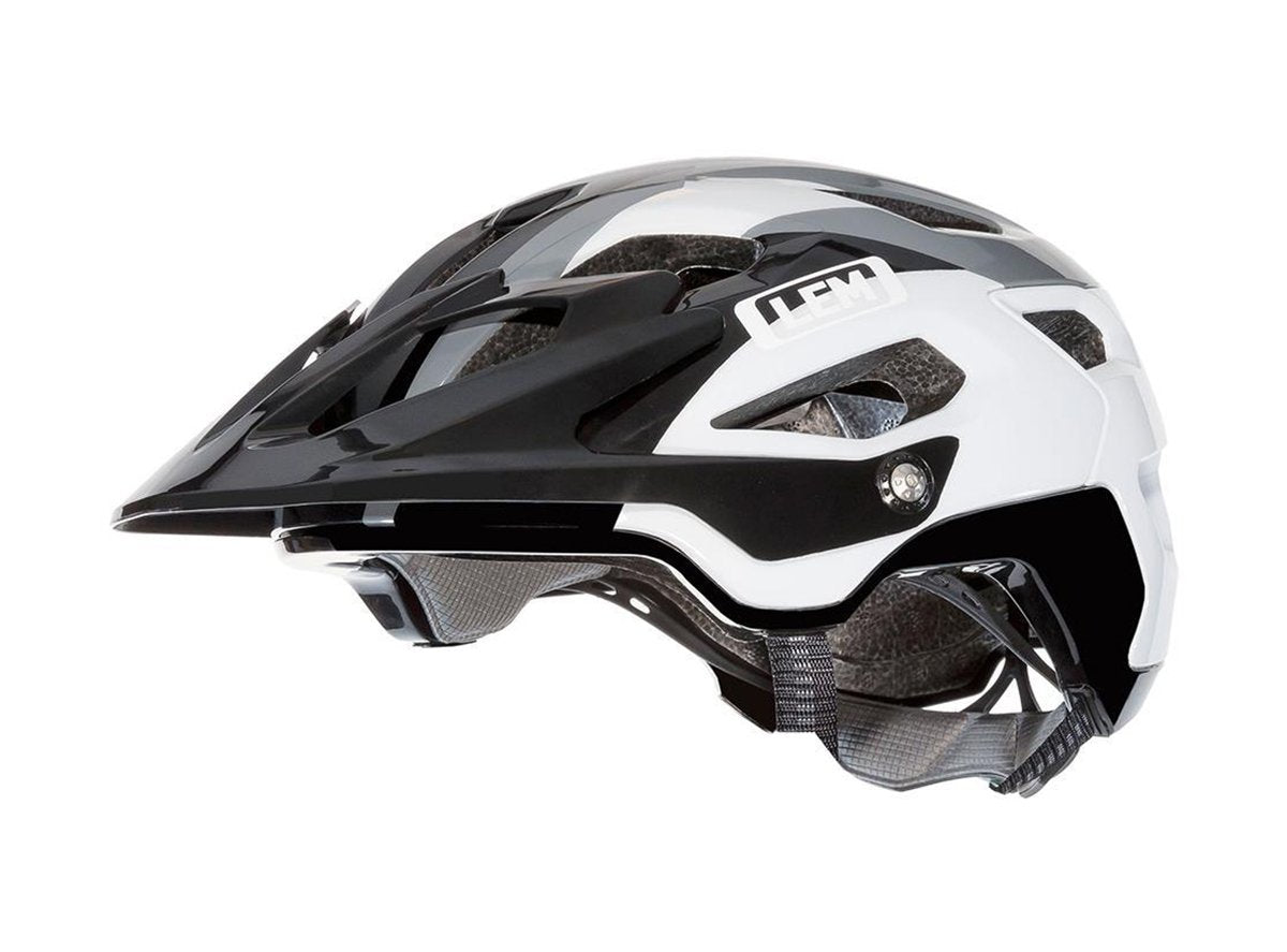LEM Flow MTB Helmet - Black-White Black - White Small