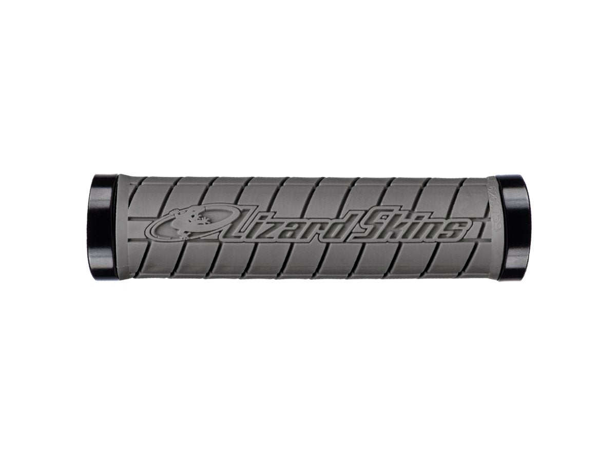 Lizard Skins Logo Lock-On Bonus Pack Grips - Graphite-Black Clamps Graphite - Black Clamps
