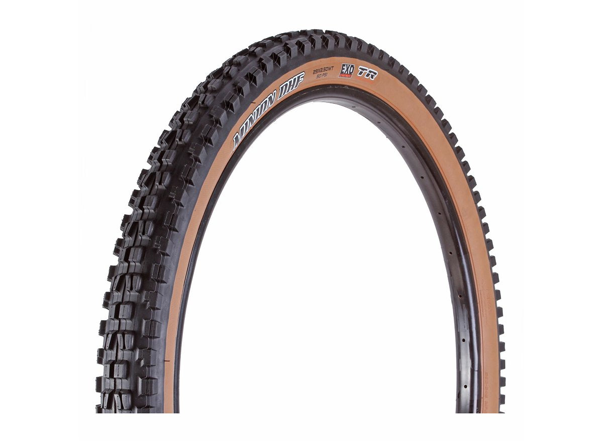 Maxxis Minion DHF 29" Folding MTB Tire - WT Wide Trail - EXO - Skinwall Skinwall 2.5" (DC)Dual Compound - (TR)Tubeless Ready - (EXO)EXO Sidewall - 60TPI