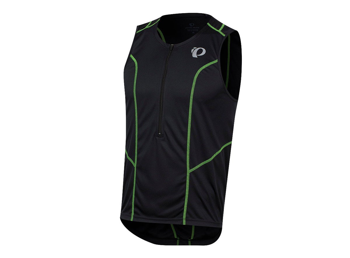 Pearl Izumi Select Pursuit Tri Sleeveless Jersey - Black-Screaming Green Black - Screaming Green Small