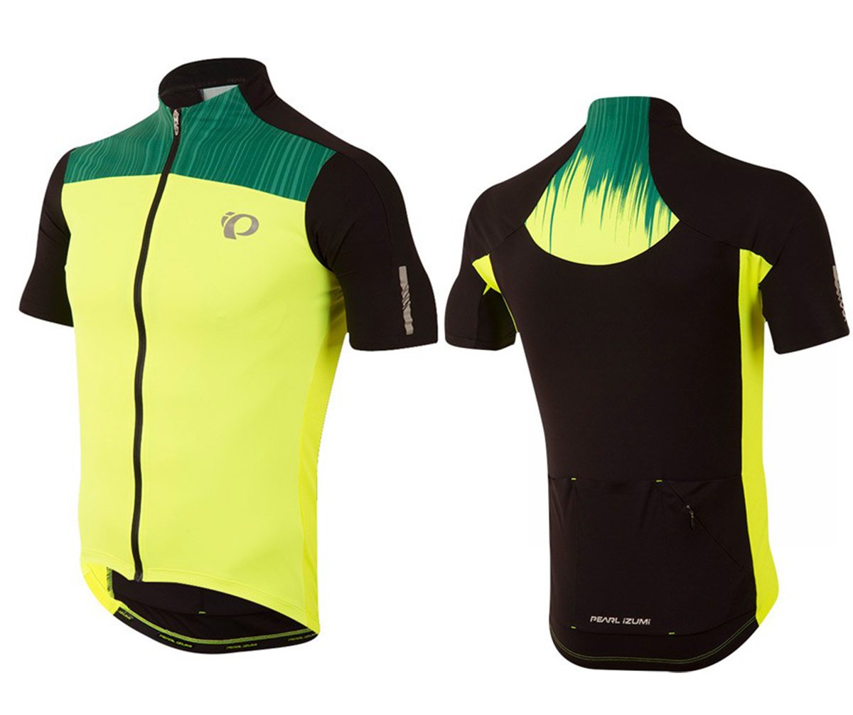Pearl Izumi Elite Pursuit Short Sleeve Road Jersey - Screaming Yellow-Black Rush Screaming Yellow - Black Rush Large
