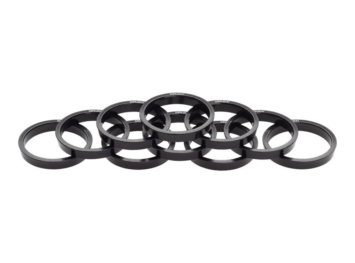 Problem Solvers Tapered Headset Stack Spacer Black 28.6mm - 5mm - Bag of 10