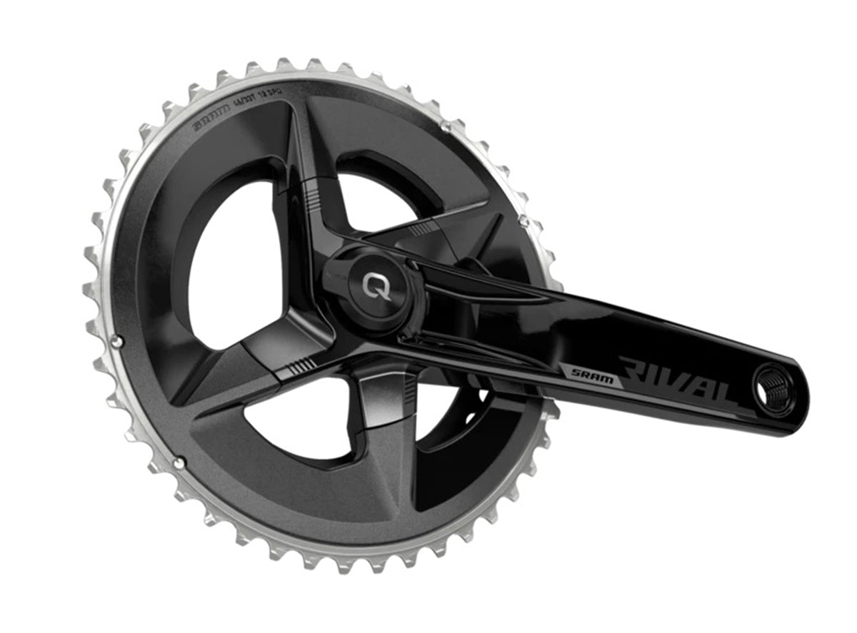 SRAM Rival AXS 12 Spd Road Crankset with Quarq Power Meter - Black