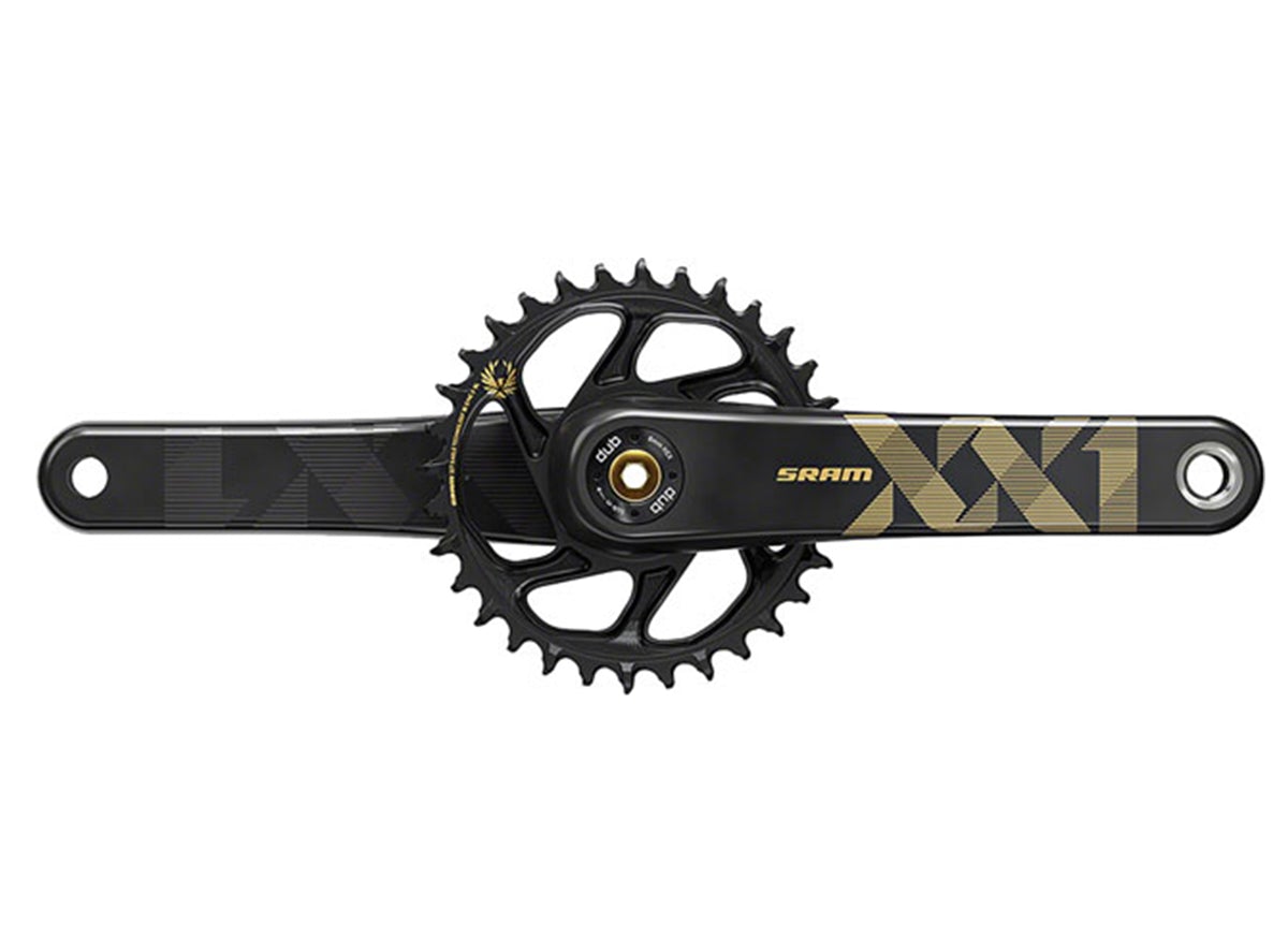 SRAM XX1 Eagle Carbon Boost DUB 12 Spd Crankset - Black-Gold Black - Gold 170mm - 34t