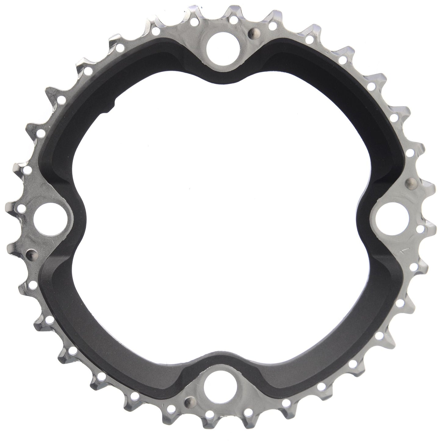 Shimano XT FCM770 9 Spd Triple Chainring - Silver Silver 26t - 64mm
