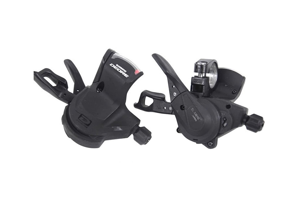 Shimano Deore SL-M610 2/3 x 10Spd Shifter Set - Bar Mount - OEM Black Front & Rear Optical Display - Includes Innerwires and cable ends - OEM packed